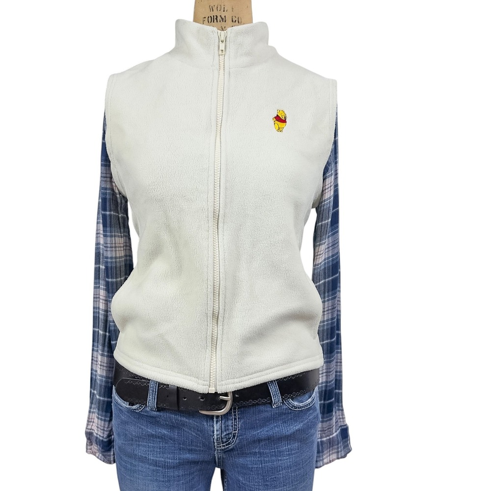 Vintage 90s Disney World Winnie the Pooh Fleece Vest Embroidered Gorpcore